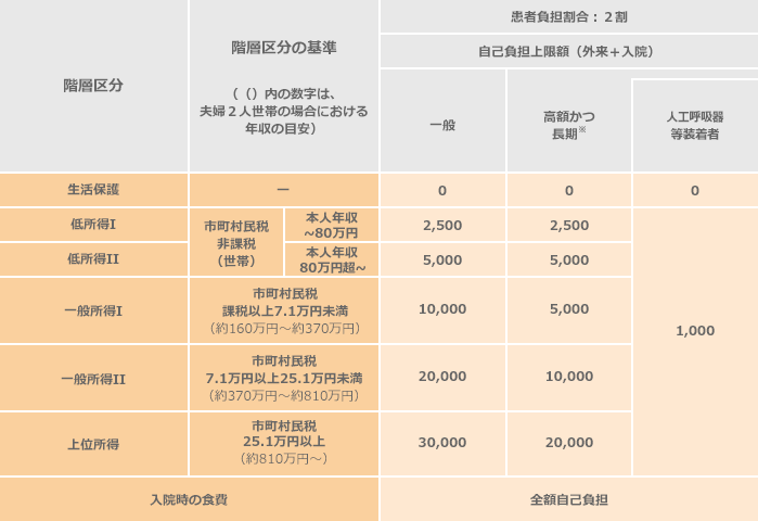 自己負担上限額(月額)