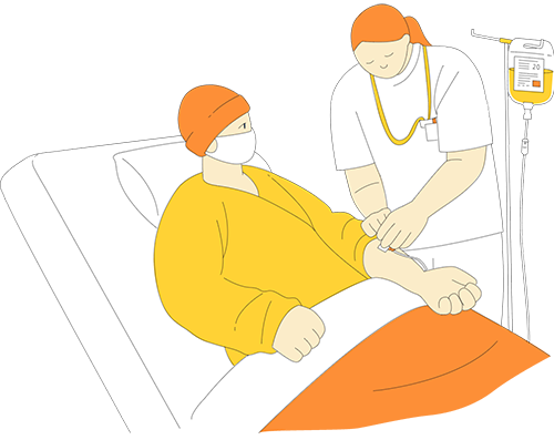 CML（慢性骨髄性白血病）の患者さんイメージイラスト