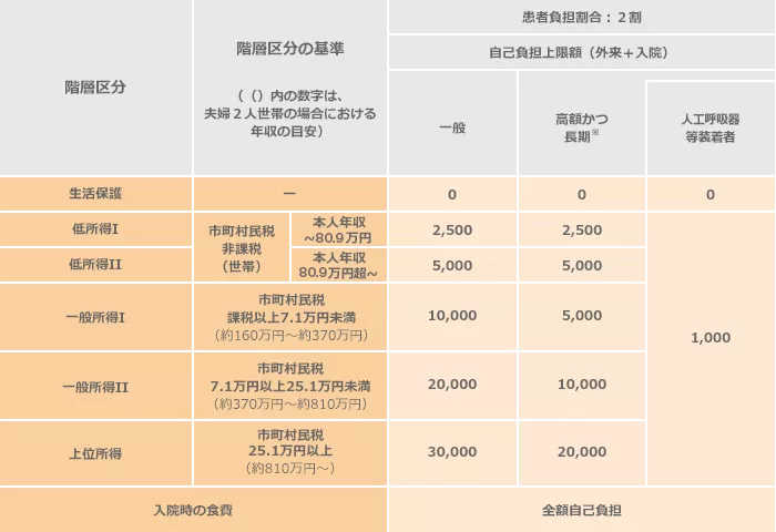 自己負担上限額（月額）