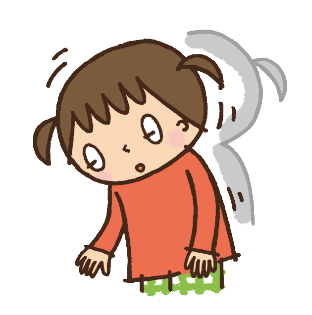 脱力している子供のイラスト