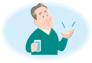 薬を服用する患者のイメージ