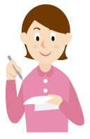 服薬日誌を付けるイメージ