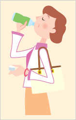 水分を摂るイメージ