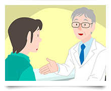 先生と話すイメージ