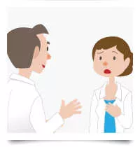 先生に相談するイメージ