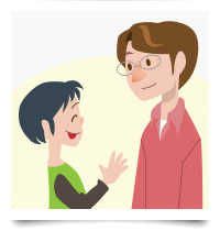 子どもと話すイメージ