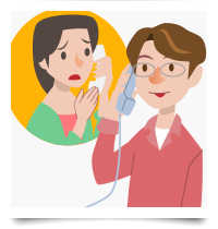 姉と電話をするイメージ