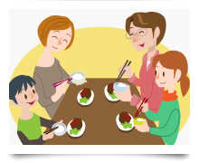 家族の食卓のイメージ