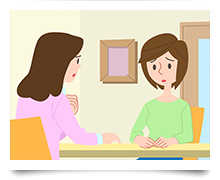 妹と話すイメージ