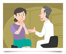 主治医の先生からの言葉にショックを受けるイメージ