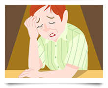 落ち込むイメージ