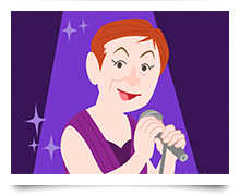 コンサートで歌っているイメージ